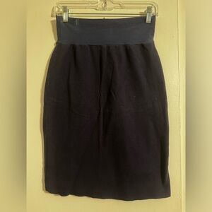 American apparel 80s inspired navy pencil stretch skirt / size large